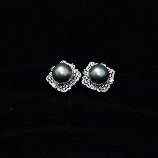 Lune Grise Tahitian pearls EARRING