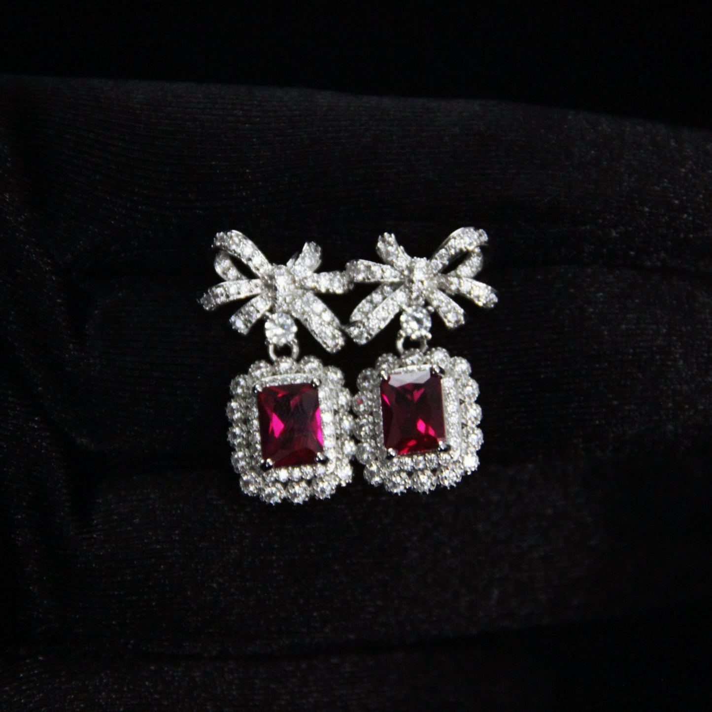 Ribbon Collection Ruby Earrings