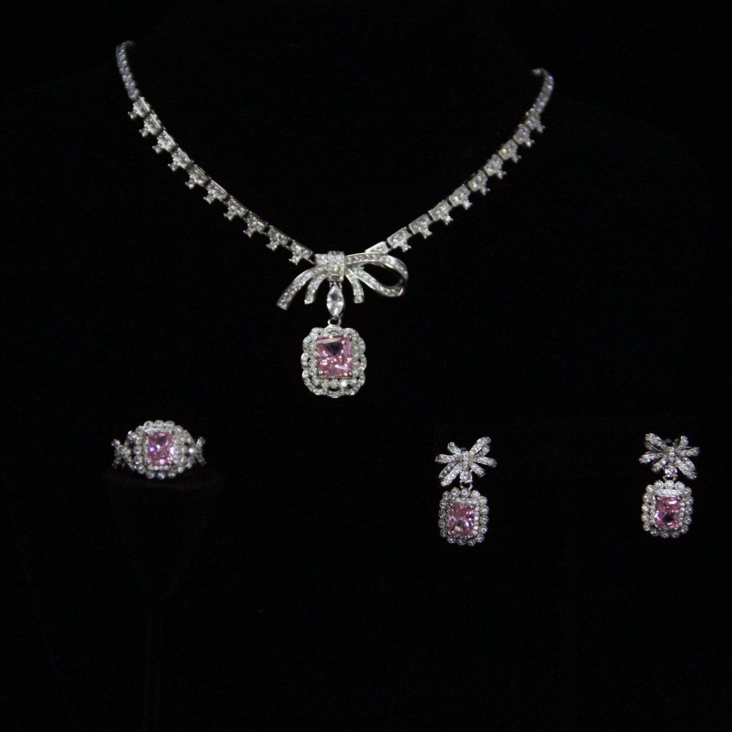 Ribbon Collection Pink Gemstone Set