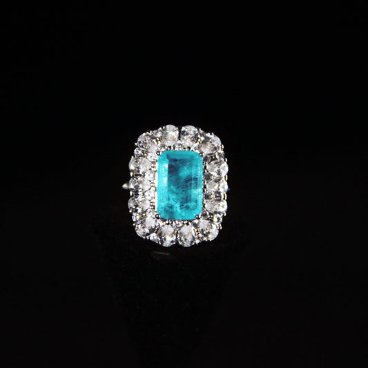 Aqua Crystal Ring