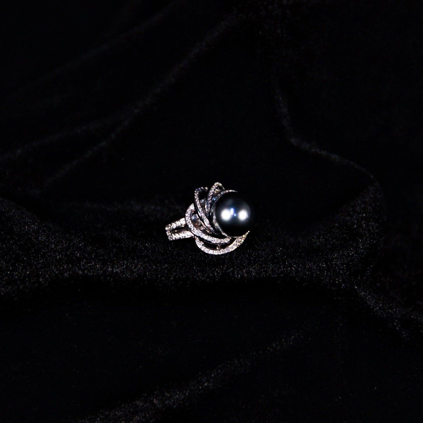 Moonlit Blossom Ring