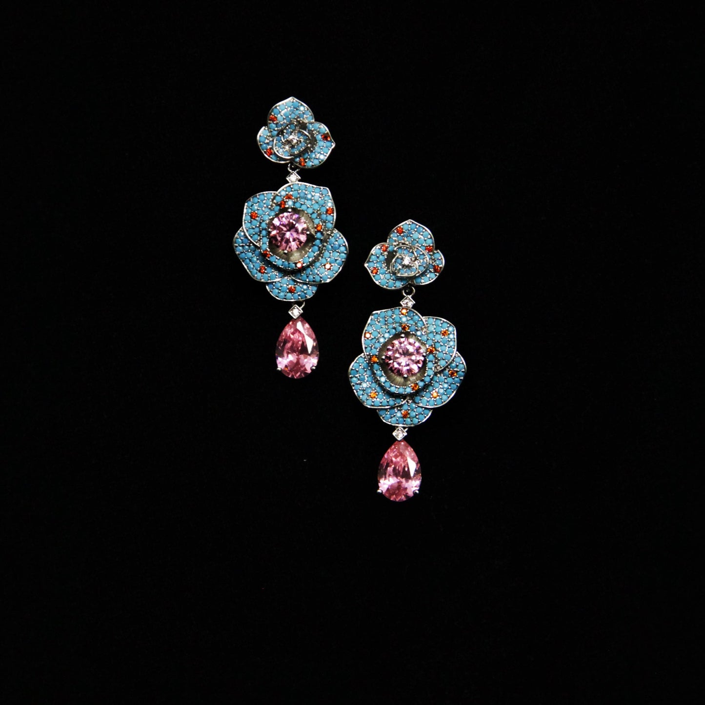 Bleu Camélia  Earrings